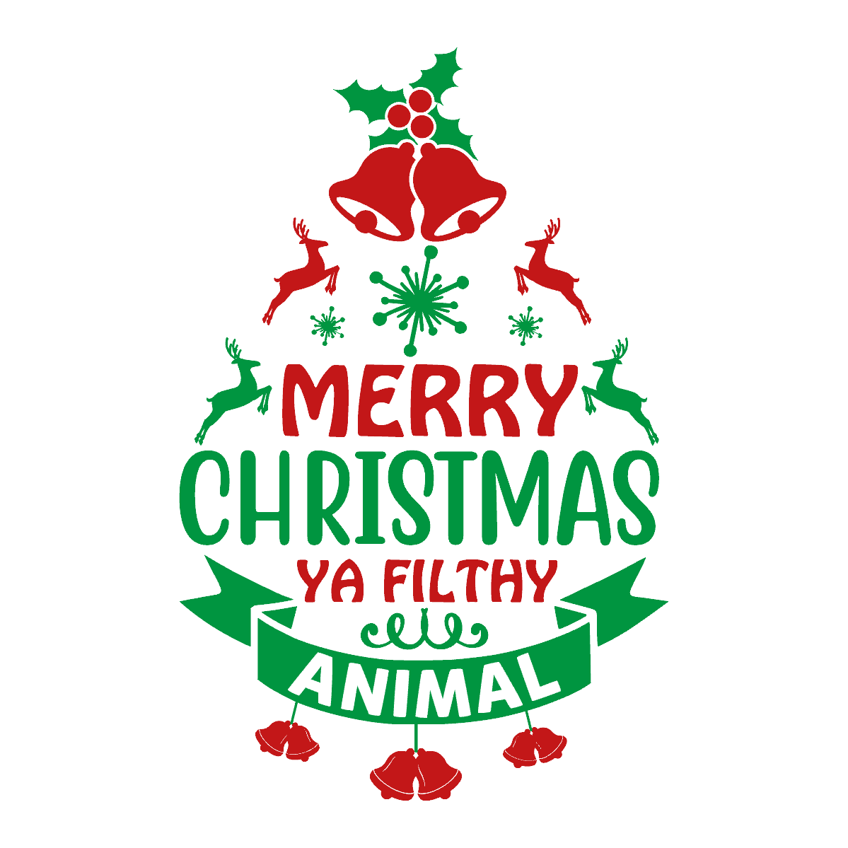 Merry Christmas Ya Filthy Animal | Tee Mart Merry Christmas Ya Filthy Animal | Tee Mart